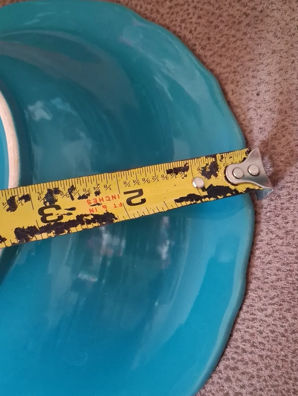 The Pioneer Woman Isabelle Teal Scalloped Stoneware Salad/Cereal Bowl
